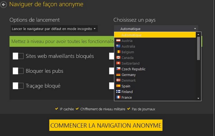 navigation anonyme